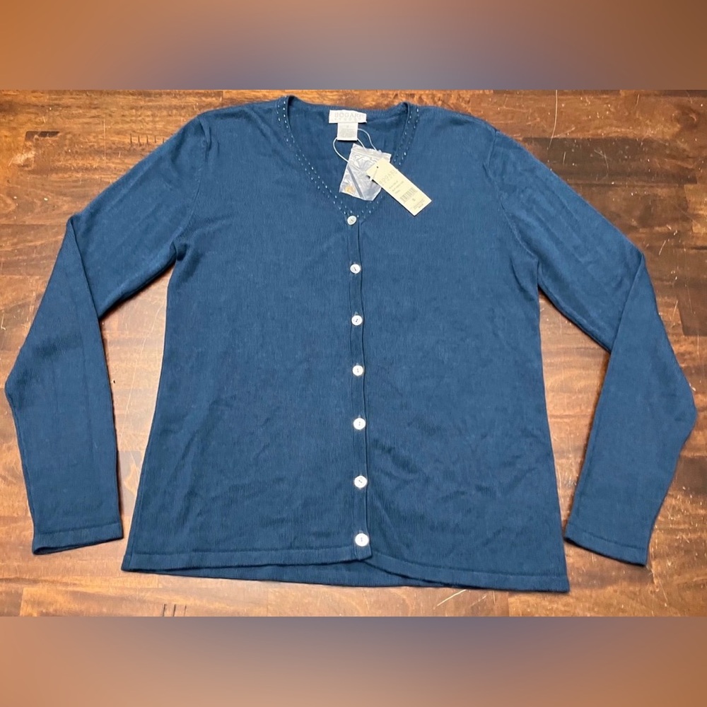 NWT ($45) Bogari Studio Turquoise Long Sleeve Cardigan Sweater Women’s Size S